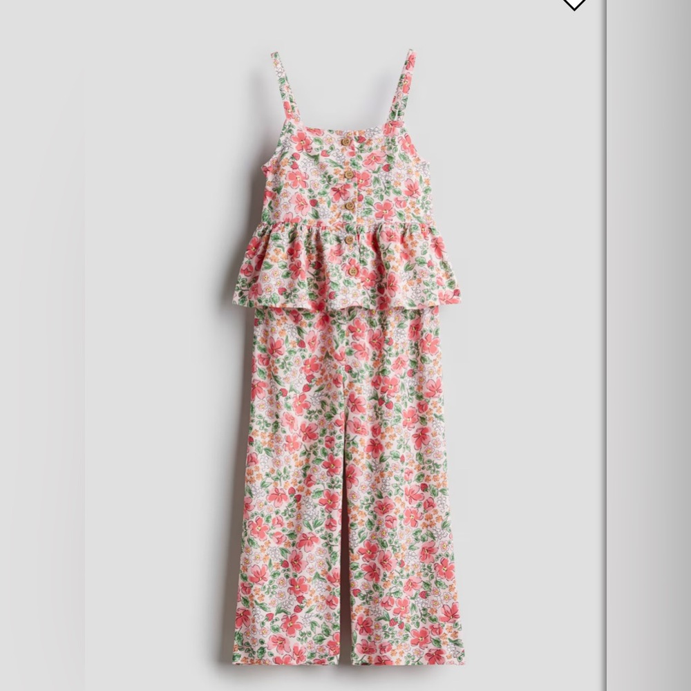 H&M Floral Kids Matching Set - Pink and Green